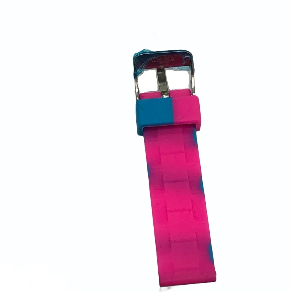 SOPHIE HOT PINK & BLUE SILICONE/RUBBER WATCH - UNUSED NWOT